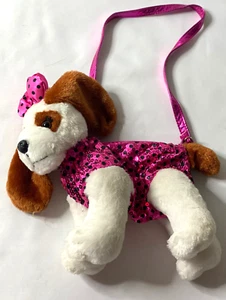 POOCHIE & Co Plush Sequins Pink Kids Girls Purse Bag - Picture 1 of 5