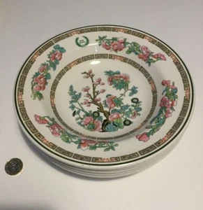 WYE HOTEL 5 x Vintage Blumen Müslischalen Indian Tree Hotelware 22 cm Burslem - Bild 1 von 6