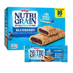 Nutri-Grain Blueberry Chewy Soft Baked Bars, 20.8 oz, 16 Count - Picture 1 of 6