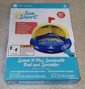 Splash 'N Play Sandcastle Inflatable Kiddie Pool & Sprinkler - Picture 1 of 2
