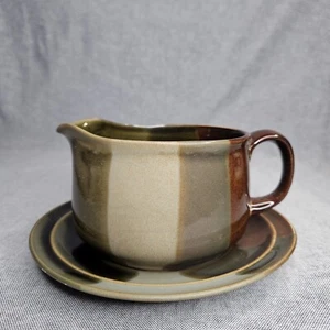 Interpace Independence Stoneware Tricolour Gravy Boat Plate Set Japan Vintage - Picture 1 of 22