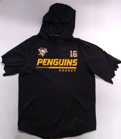 JASON ZUCKER CUSTOM CUT 20'21 PENGUINS PLAYER WORN / ISSUED LOCKER ROOM HOODIE Cover