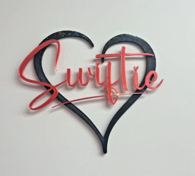 Taylor Swift Inspired decor - Black Swiftie Heart