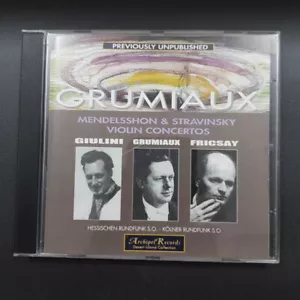 ARTHUR GRUMIAUX Mendelssohn & Stravinsky Violin Concertos 1953 EX/EX(CD) - Bild 1 von 4