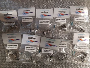 10x FEEDER FUTTERSPIRALE FERTIGMONTAGE MIT 4 VORFACH-HAKEN FUTTERKORB FEEDERKORB - Bild 1 von 2