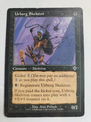 MTG Magic The Gathering Card Urborg SkeletonCreature Skeleton Black Invasion  - Image 1 of 2