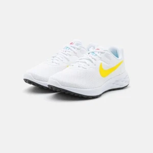Nike Running Revolution 6 trainers in white and Opti yellow UK Womens Size 6.5 - Picture 1 of 7