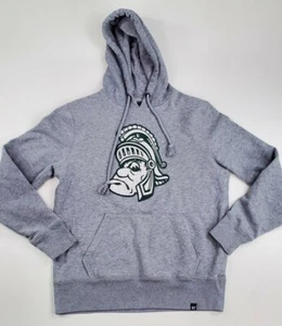 47 Brand Michigan State Spartans Gray Hoodie Sweatshirt Size Small - Picture 1 of 9