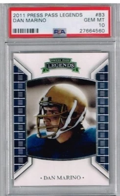 Press Pass Legends Dan Marino 2011 PSA 10 Foto 1 de 2