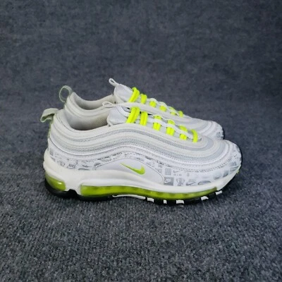 Nike Air Max 97 Zapatos Juveniles Talla 4.5Y Blanco Platino Puro Tenis Reflectantes Foto 1 de 4