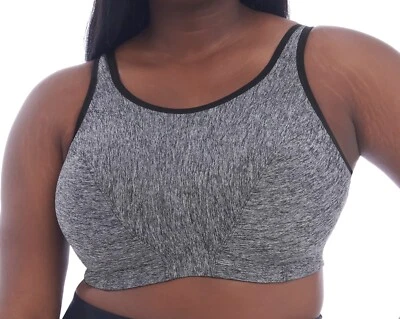Goddess Sport Sports Bra Size 36FF Pewter Heather Grey Non Wired Full Cup 6913 - Image 1 of 4