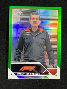 2023 Topps Chrome Formula 1 GUENTHER STEINER GREEN REFRACTOR 31/99 #101 - Picture 1 of 2