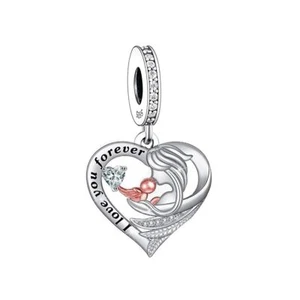S925 Silver & Rose Gold Memorial Loss Angel Baby Charm by YOUnique Designs - Picture 1 of 1