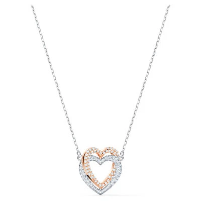Swarovski Hyperbola necklace Heart, White, Mixed metal finish -5518868 New - Image 1 of 4