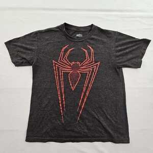 Spider-Man Marvel Gray Short Sleeve Cotton Blend T-Shirt Boys' L - Picture 1 of 6
