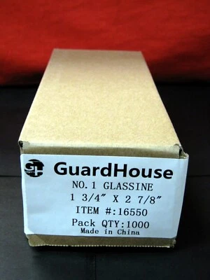 SOBRE DE CRISTAL MARCA GUARDERÍA TALLA #1. CAJA DE 1000 UNIDADES. 1 3/4" x 2 7/8" Foto 1 de 2