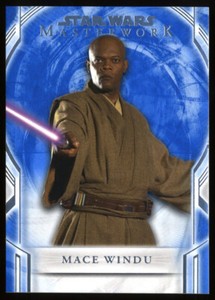 2018 TOPPS STAR WARS MASTERWORK BLUE PARALLEL #3 MACE WINDU Samuel L. Jackson