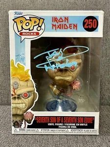 Nicko McBrain Signed Iron Maiden Seventh Son Eddie Funko 250 Beckett Seal - Picture 1 of 6