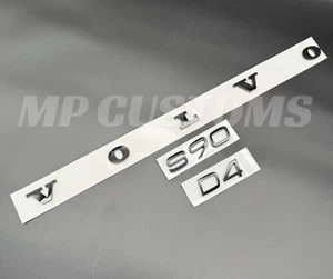 Volvo S90 D4 Juego de Insignia Trasera Negra Brillante para Letras de Puerta Trasera de Coche para SUV - Imagen 1 de 5
