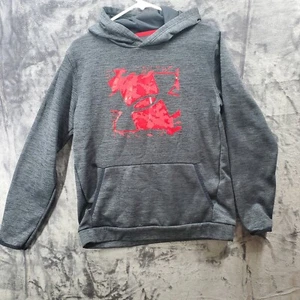 Gray Under Armour Storm KAPUZENPULLOVER YXL UNISEX Sweatshirt mit COOLEM ROTEN LOGO - GUC - Bild 1 von 4