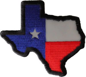 Reflective Texas Map Flag Patch- 3x3 inch - P6638 - Picture 1 of 5
