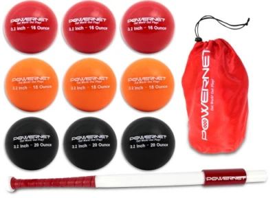 PowerNet Sweet Spot 31" Training Bat and 3.2" Progressive Weighted Ball (9 Pack) - Image 1 of 4