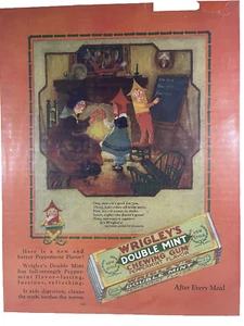 Mother Goose 1928 Wrigley's Doble Goma Como Nueva Color Impresión Anuncio Sat Night Post - Imagen 1 de 6