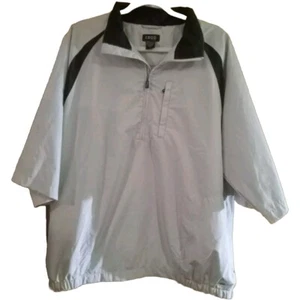 Izod XFG Mens Sz Large Beige Short Sleeve 1/4 Zip Windbreaker Golf - Picture 1 of 10