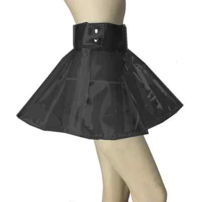Fashion Clear PVC Women High Waist Buttons A-line Mini Skirt Transparent Skirt  - Image 1 of 4