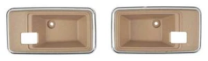 1975-81 FIREBIRD TRANS AM & CAMARO INTERIOR DOOR HANDLE BEZEL CUP SET CAMEL TAN - Picture 1 of 1
