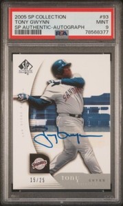 2005 Upper Deck SP Collection Tony Gwynn SP Authentic Auto /25 PSA 9! POP 1!