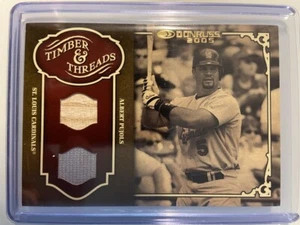 2005 MLB Donruss Timber & Threads Albert Pujols Game Jersey/Bat Relic #TT-1 - Picture 1 of 2