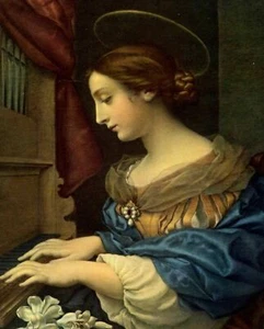 Catholic print picture SAINT ST. CECILIA 8" x 10" ready to be framed - Picture 1 of 1