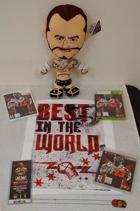 CM PUNK Wrestling Lot WWE 13 Lot XBox PS3 Wii Canvas Topps Tag Plush AEW Ticket - Picture 1 of 1