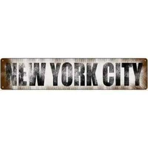 New York City 3"x12" metal street sign plaque Home Door Garage Wall Decor - Picture 1 of 1