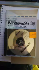 Vintage Sealed Microsoft Windows 98 CD Rom Comes with book - Picture 1 of 2