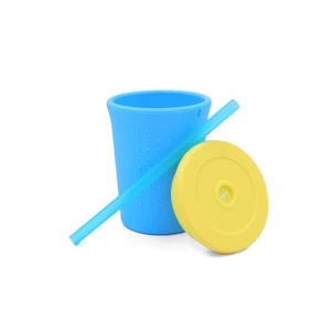 12oz Sky Blue Silicone Straw Cup - Picture 1 of 3