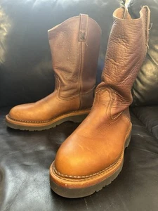 Men’s 8 D Lucchese Sport Vintage Roper Boots Brown Leather Cowboy Western - Picture 1 of 12