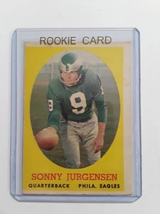 1958 Topps Sonny Jurgensen Rookie #90 football card Philadelphia Eagles - Picture 1 of 7