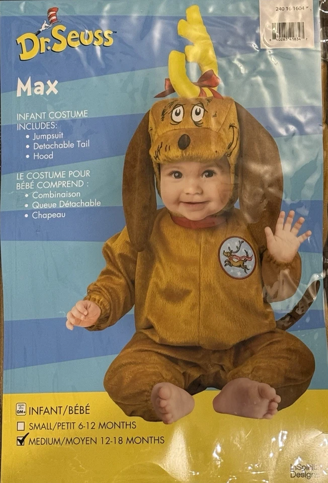 Disfraz Dr. Seuss Max Perro Grinch Navidad Grupo Familiar Bebé 12-18 m Foto 1 de 1