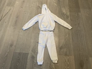 Sudaderas blancas de dos piezas Gildan de algodón pesado para niños talla pequeña  - Imagen 1 de 19