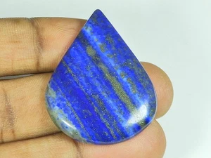 30X41X05 MM Natural Lapis Lazuli Pear Shape Cabochon Loose Gemstone 63Cts. w224 - Picture 1 of 9
