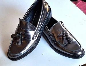 Coach Izabella Tassel Loafer Metallic Gunmetal Black  Women's 7B - Picture 1 of 11