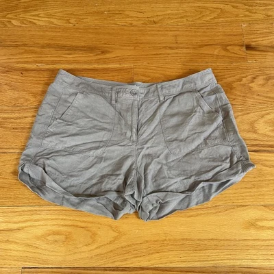 Pantalones Cortos Ann Taylor Loft Para Mujer Talla 6 Gris Ligero Algodón Sarga Informal Foto 1 de 4