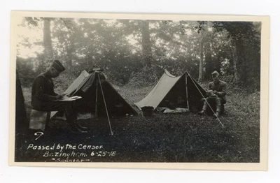 Foto militar estadounidense soldado de la Primera Guerra Mundial "assed by the Censor Bezinghem 1918 Spencer Foto 1 de 2