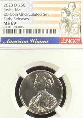 2023 D JOVITA IDAR AMERICAN WOMEN QUARTER EARLY RELEASE NGC MS 69 - Image 1 of 2
