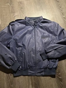 Vtg Members Only Jacket Mens Large SZ 44 Steel Blue Classic Bomber 80s/90s - Picture 1 of 4