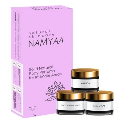 Namyaa Solide Natürliche Körperparfüm Für Empfindliche Haut 15g Set Mit 3 - Bild 1 von 4