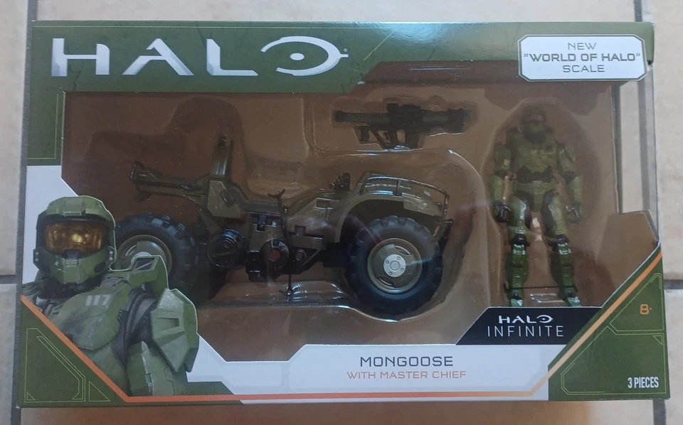 2021 Jazwares Halo Infinite Mongoose Bike 4" Master Chief Action Figure Vehicle