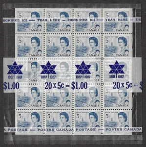 Canada SEALED — Miniature Pane of 20 — 1967, Queen Elizabeth II #458b — Ref 1919 - Picture 1 of 2